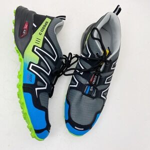 Keep Running Speed 3 Trail Running Shoes Mens 10.5 EU 44 Gray Neon Green Blue
